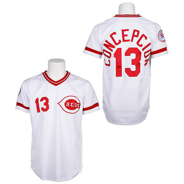 Big & Tall Men's Cesar Geronimo Cincinnati Reds Replica White Home  Cooperstown Collection Jersey